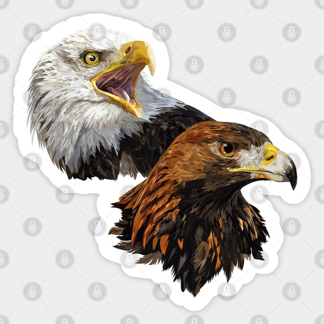 American Pigargo and Golden Eagle Sticker by obscurite